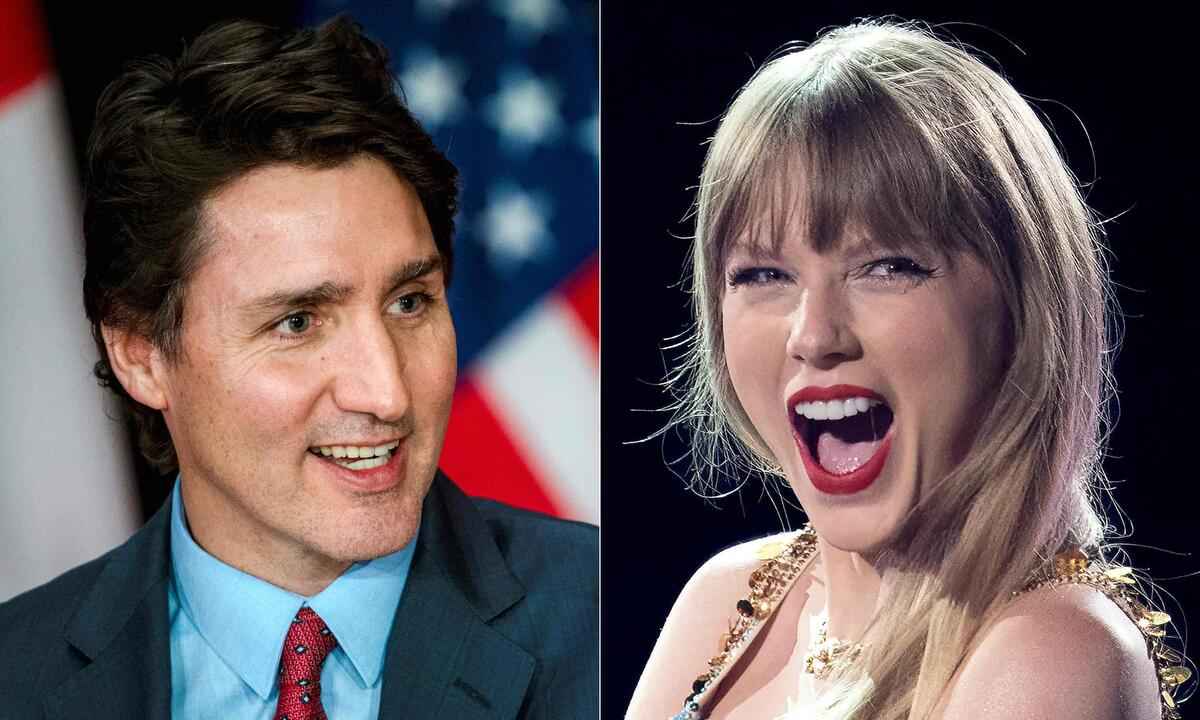 Primeiro-ministro do Canadá implora por show de Taylor Swift - ANDREJ IVANOV and SUZANNE CORDEIRO / AFP
