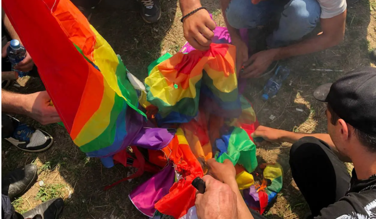 Manifestantes de extrema-direita interrompem festival do Orgulho na Geórgia - Reprodução/Redes sociais