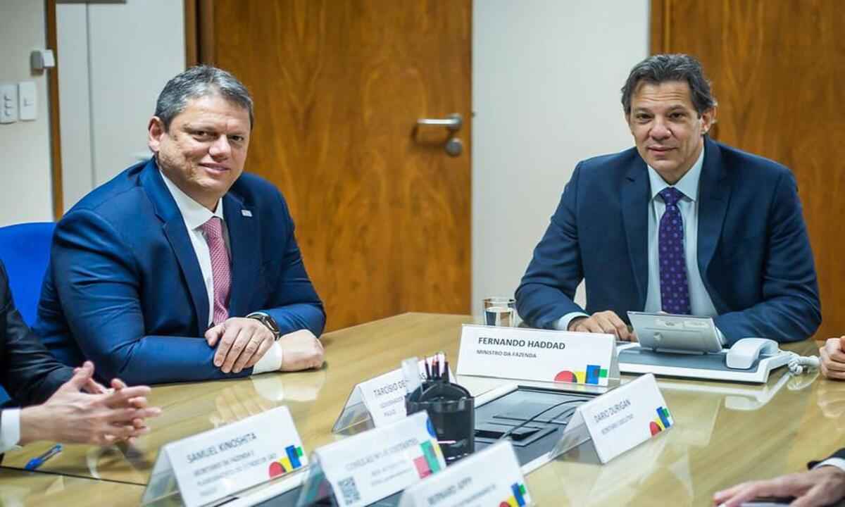 Haddad sobre foto com Tarcísio: 'Nem passa pela minha cabeça o Bolsonaro' - Diogo Zacarias/Ministério da Fazenda