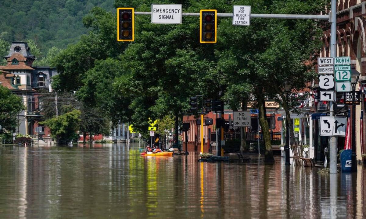 Enchente em Nova York -  (crédito: Getty Images/AFP)