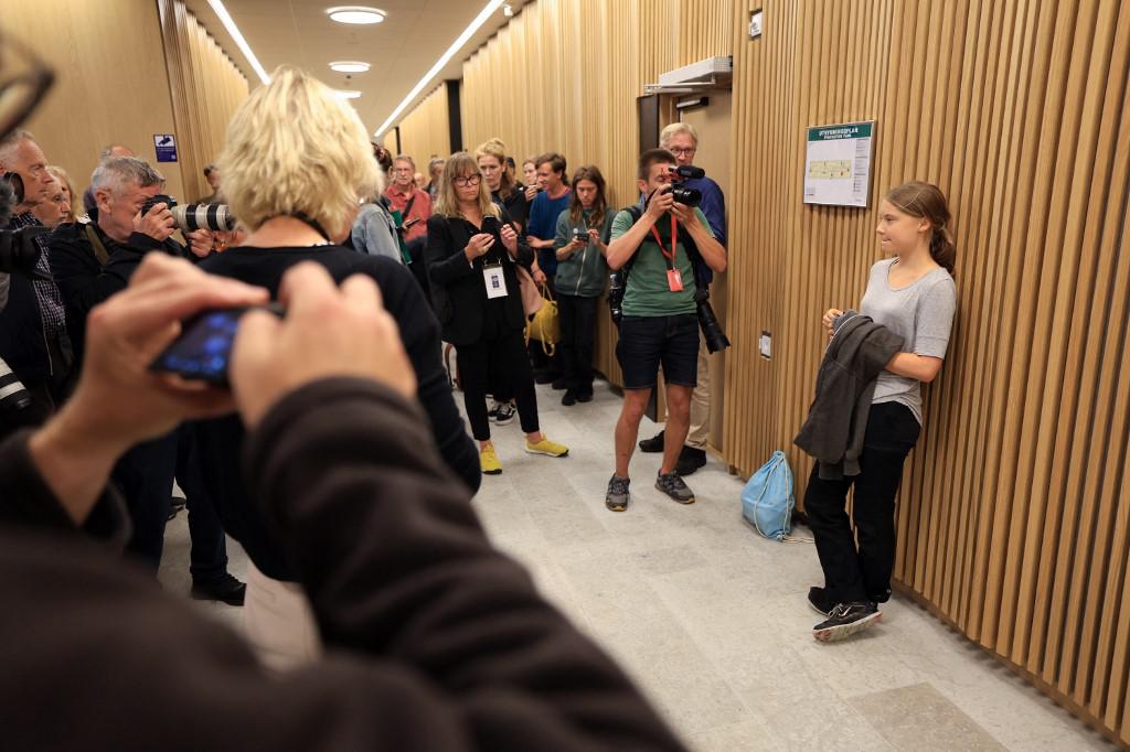 Greta Thunberg é condenada a multa por desobedecer a polícia - Andreas HILLERGREN / TT News Agency / AFP