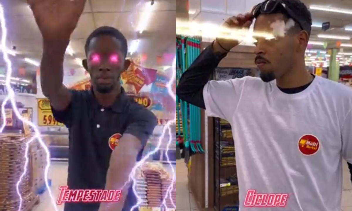 Funcionários de supermercado recriam abertura de X-men e viralizam na web - Redes sociais/Instagram