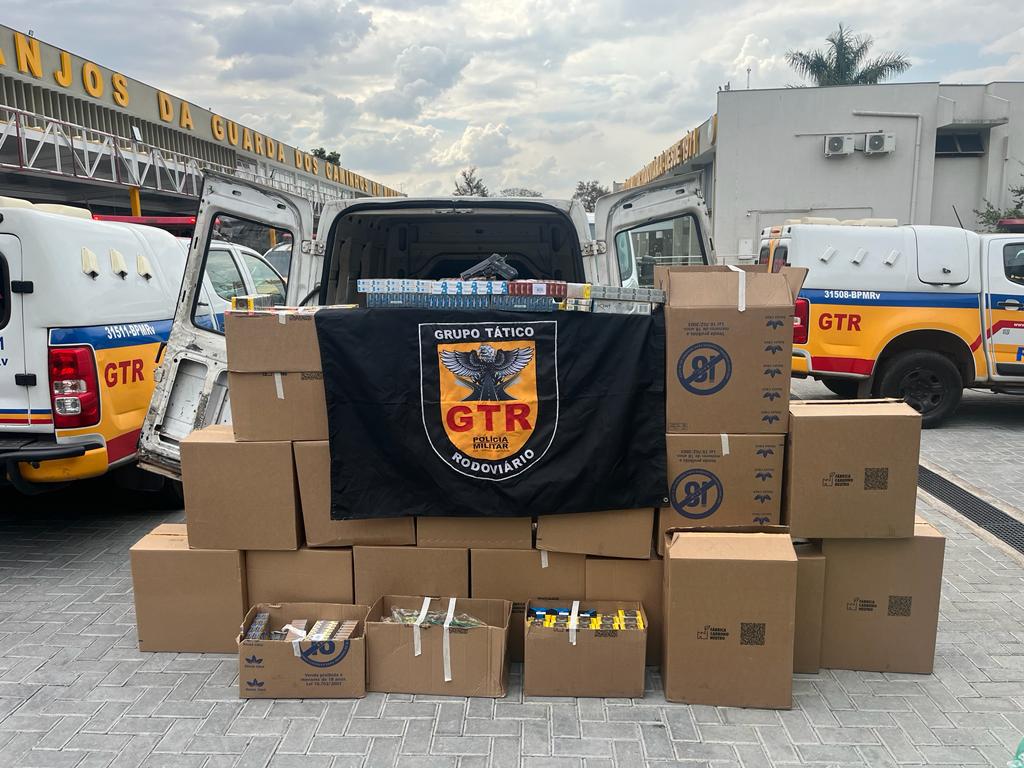 Homem é preso por roubar carga de cigarros de caminhão em BH - PM/Divulgação