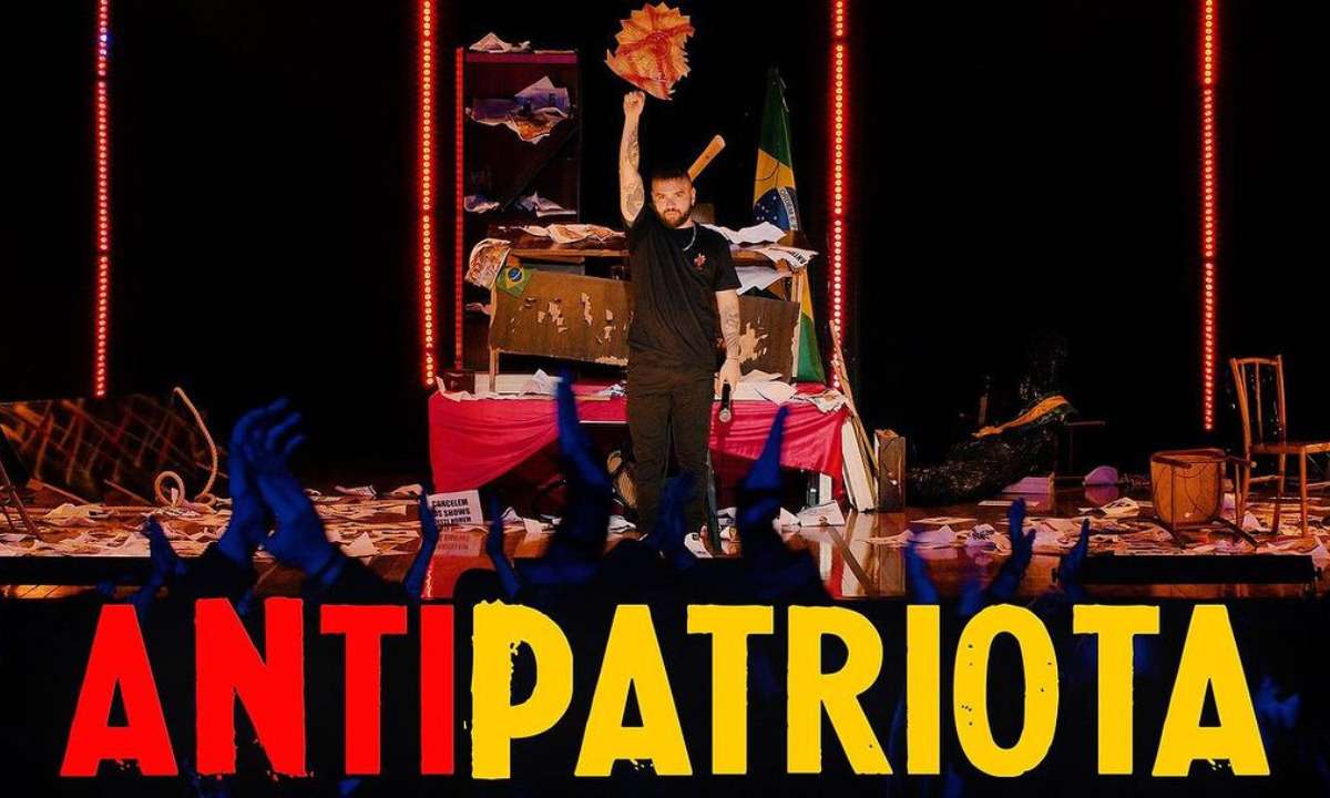 Após teaser polêmico, Tiago Santineli lança show 'Antipatriota' - Reprodução / Instagram / Tiago Santineli