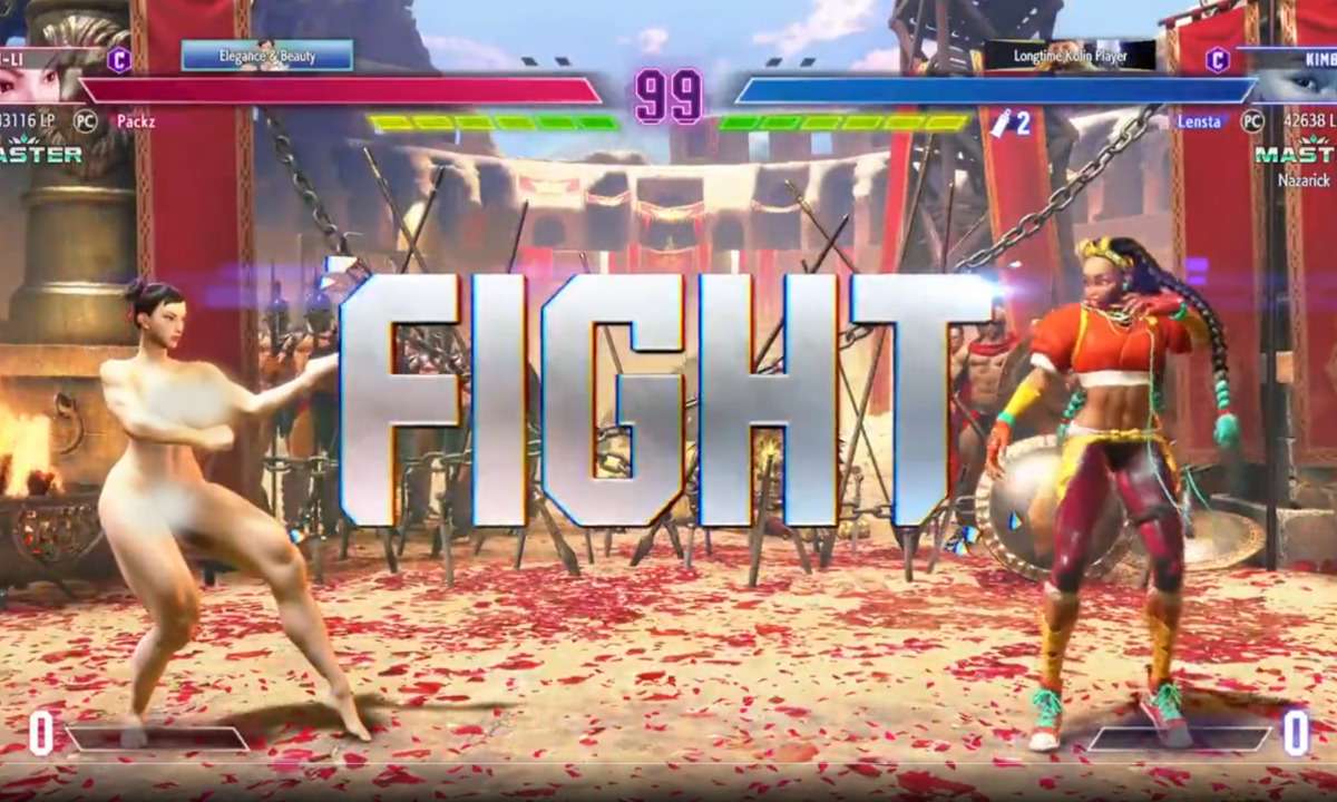 Nude de Chun-li interrompe campeonato de 'Street fighter' - Reprodução / redes sociais