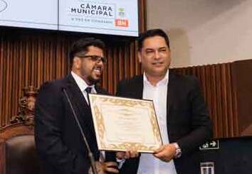 Publicitário Lucas Couto recebe  título de cidadão honorário de BH  - Divulgação