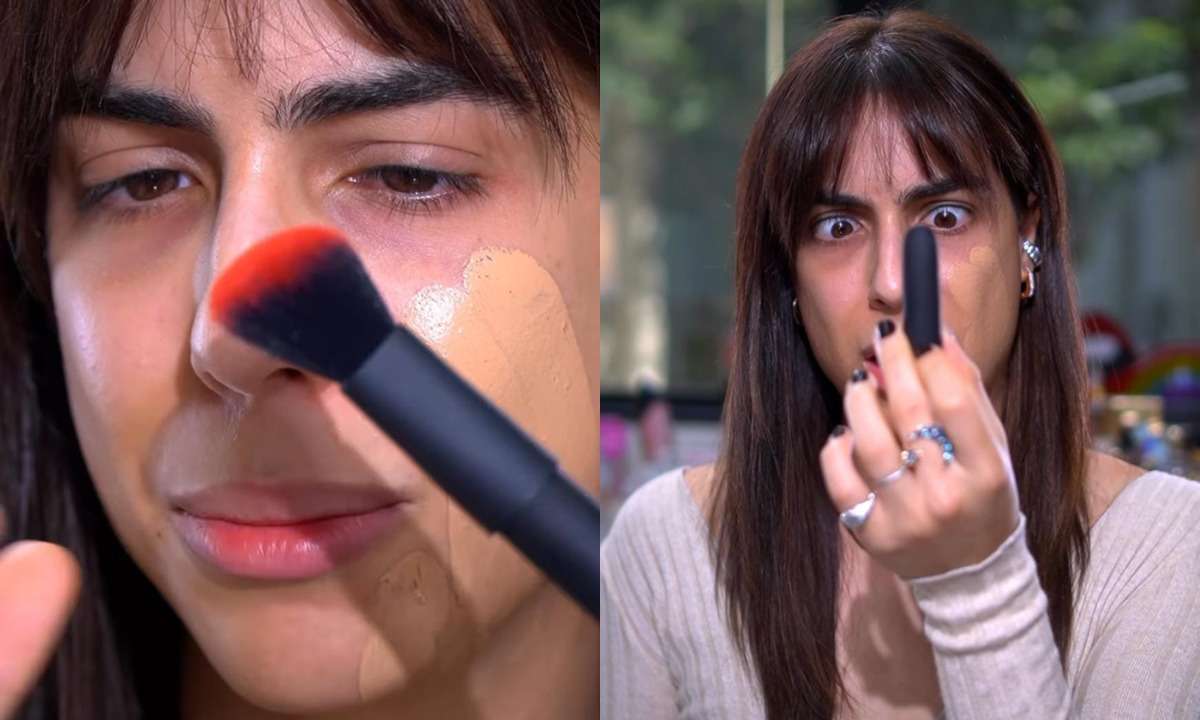 Influenciadora confunde pincel de maquiagem com vibrador - Reprodução/Redes sociais