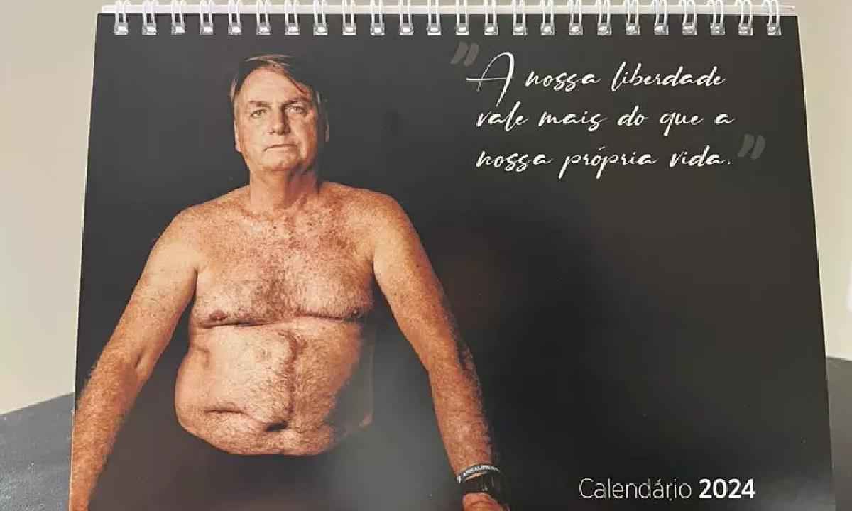 Eduardo lança calendário de Bolsonaro sem camisa e pôster pra 'tia do zap' - Reprodução/Bolsonaro Store/João Menna