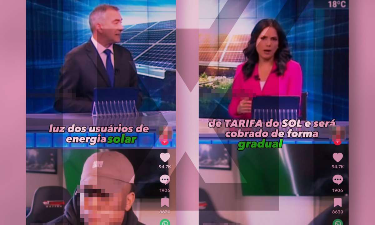 Taxa sobre energia solar foi sancionada no governo Bolsonaro, não Lula - Projeto Comprova/Reprodução