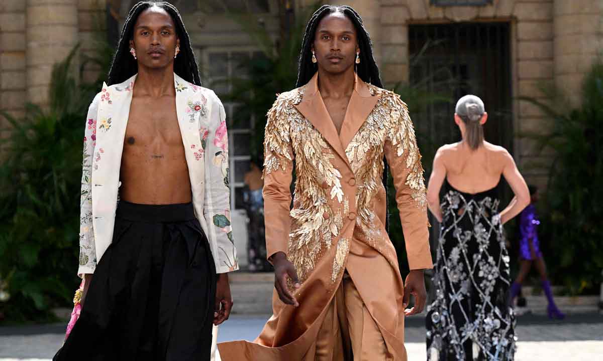 Alta-costura abre espaço para a ousada moda masculina contemporânea - Bertrand Guay/AFP