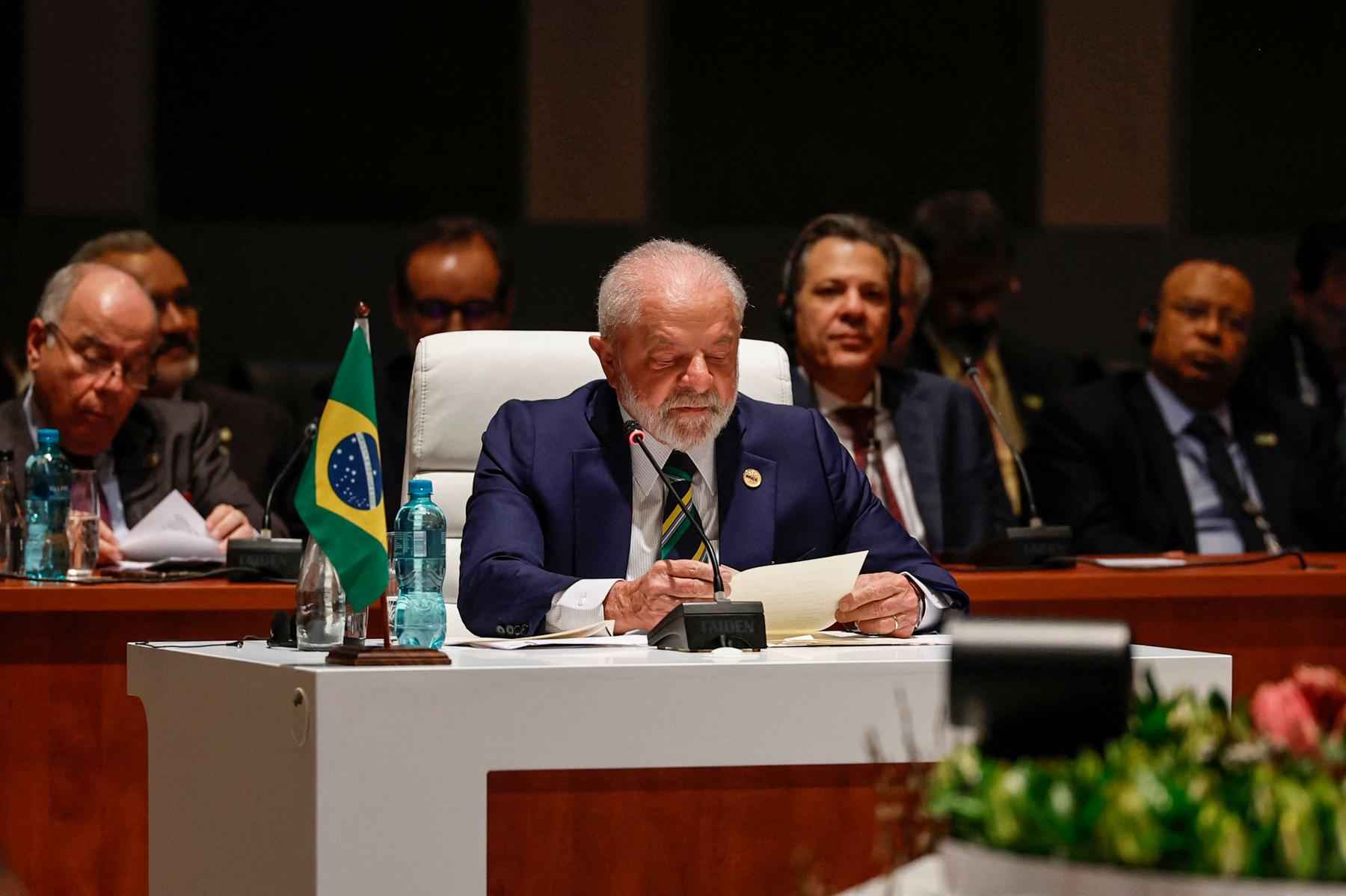 Lula aborda Guerra da Ucrânia no Brics, mas não critica Rússia - GIANLUIGI GUERCIA/AFP