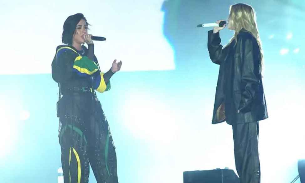 Demi Lovato entrega show emocionante no The Town e convida Luísa Sonza - Reprodução/Globoplay