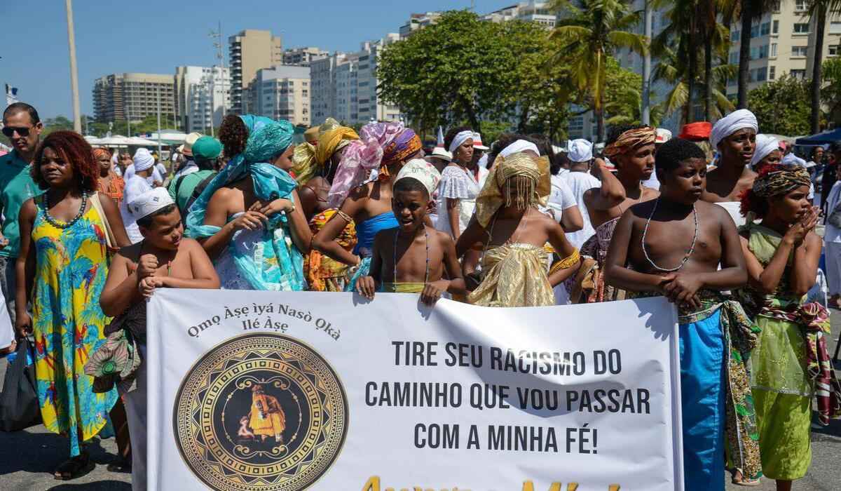 Ato em Copacabana pela liberdade religiosa lembra Mãe Bernadete - Tomaz Silva/Agência Brasil