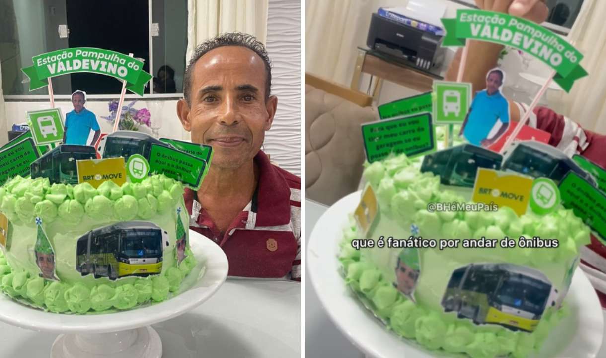 Homem comemora aniversário com festa inspirada nos ônibus de BH - Reprodução / Instagram