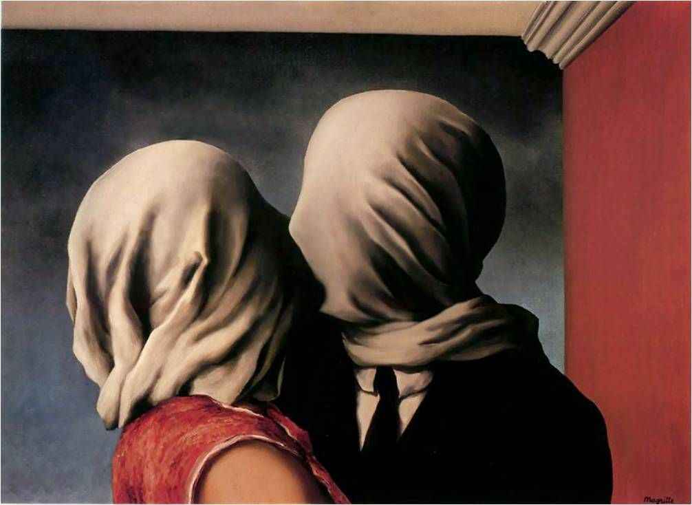 Ninguém pode salvar o outro do desejo que é dele  - René Magritte. Os Amantes 