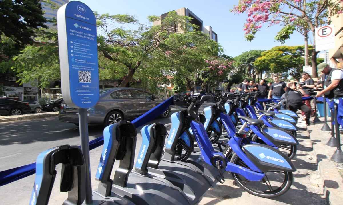 BH recebe dez estações de bicicletas elétricas compartilhadas - Edésio Ferreira/EM/D.A.Press