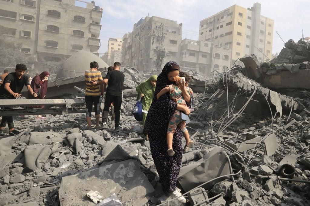 Israel ordena saída de mais de um milhão de habitantes da Faixa de Gaza em 24h - Mahmud HAMS / AFP 