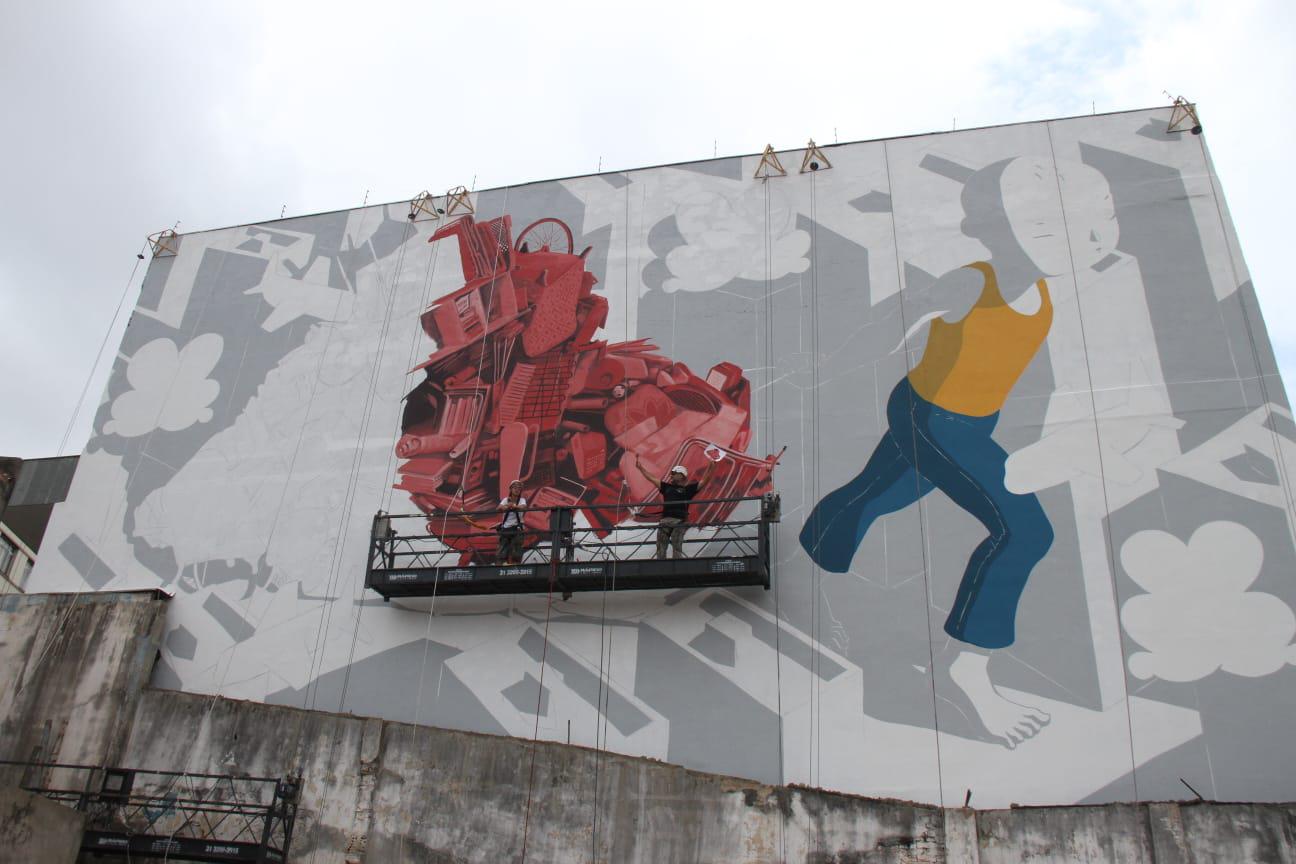 BH: Bairro Lagoinha recebe novo mural de artista italiano - Jair Amaral /D.A.Press. Brasil. Belo Horizonte - MG.
