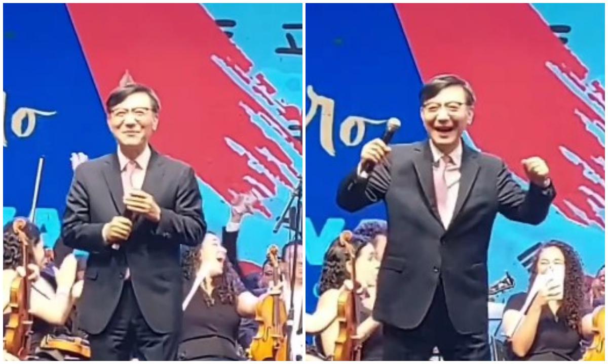 Vídeo: quem é o embaixador sul-coreano que viralizou cantando Raça Negra - Raça Negra/Twitter/Reprodução