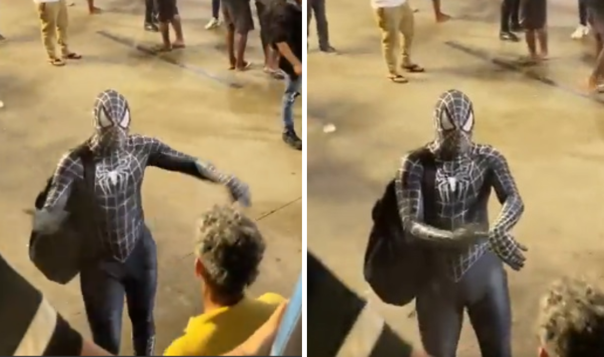  'Homem-Aranha' carioca fica sem ônibus, reclama e viraliza nas redes - Reprodução / redes sociais
