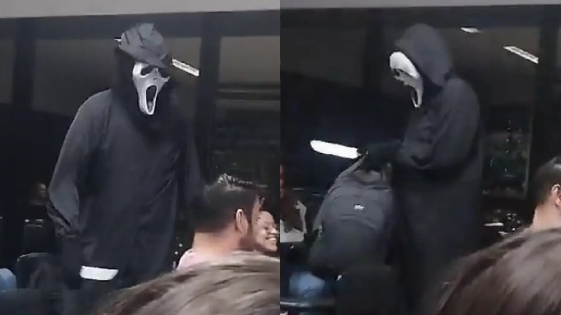 Vídeo: Homem é preso por entrar em faculdade com máscara do filme "Pânico" - Reprodução/Redes sociais