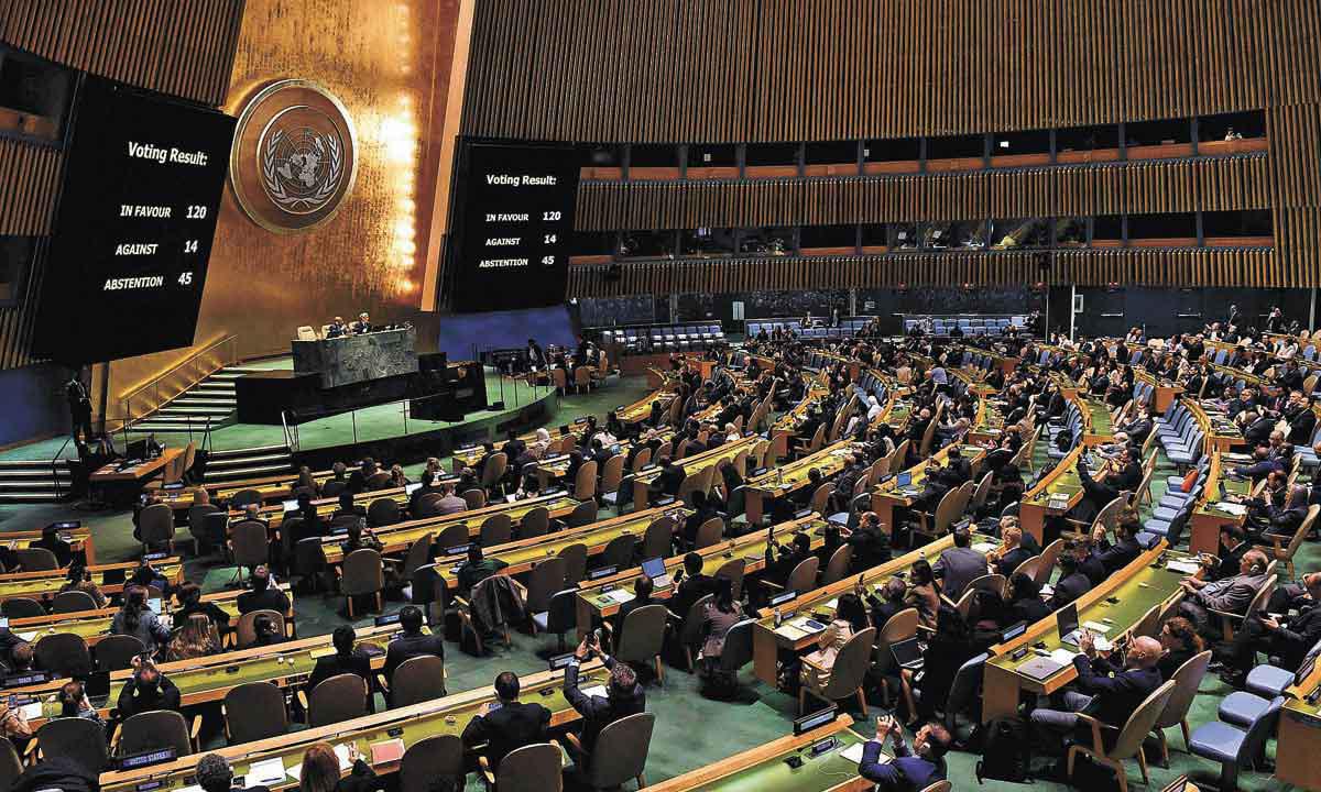 Assembleia da ONU aprova pedido de 'trégua humanitária' -  Andrea Renault/AFP