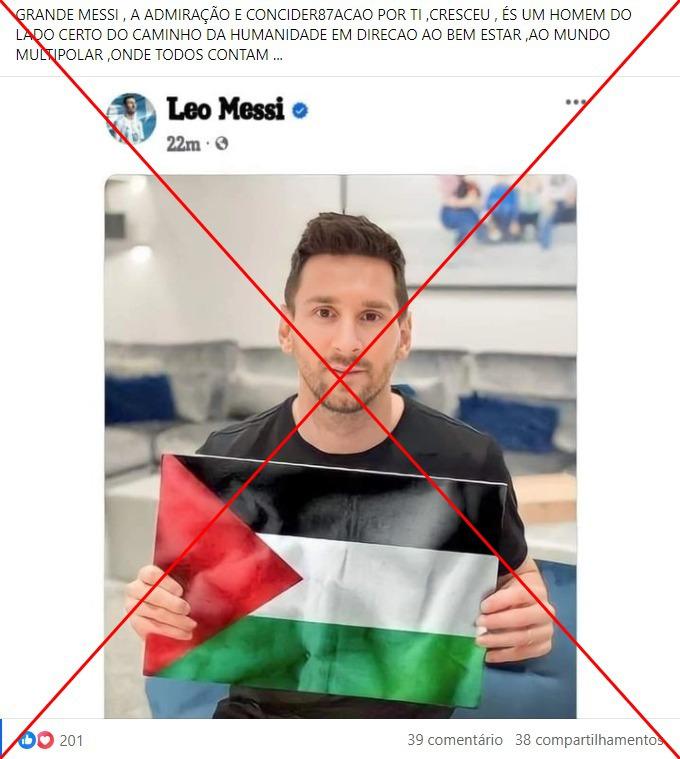 Messi segurou bandeira palestina? 